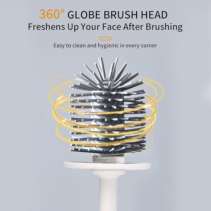 Toilet Brush Set Bathroom Accessories Toilet Bowl Cleaners Deep Cleansing Multifunctional Hanging Toilet Brush Set for Bathroom(Pearl White)