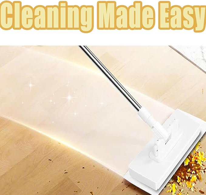 Mini Disposable Dust Mop with Reusable Cloths No-Touch Dirty Cleaning Dust Mop for Dry Wet Disposable Pads Multi Surface Floor Mopping and Sweeping for Wall Bathroom Corners (Mini Mop with 5 Cloths)