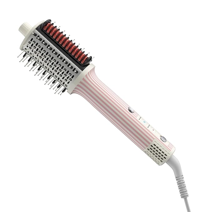Ellena E1 Blow Dryer + Straighten Hair Brush Dual Mode Hot Air Brush with 110000RPM High Speed Brushless Motor/Oval Air Barrel/3D Teeth Heated Comb/Handheld Cored Styler Tool for All Hair Types