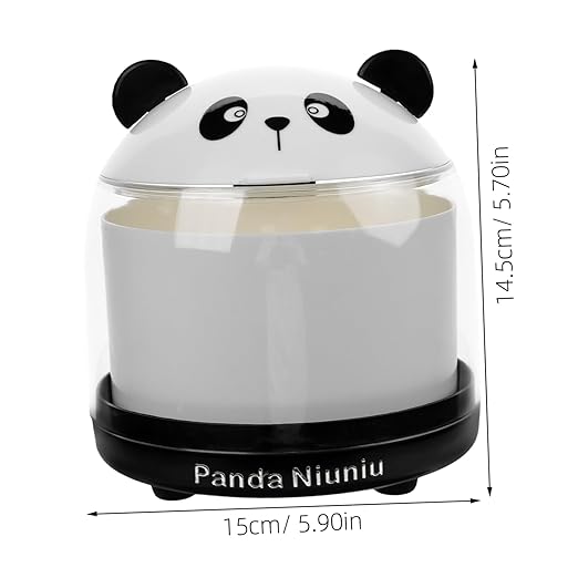 Cabilock Mini Panda Trash Can Cute Wastebasket for Office Kitchen and Bathroom Desk Garbage Bin and Stylish Design for Home and Office Use