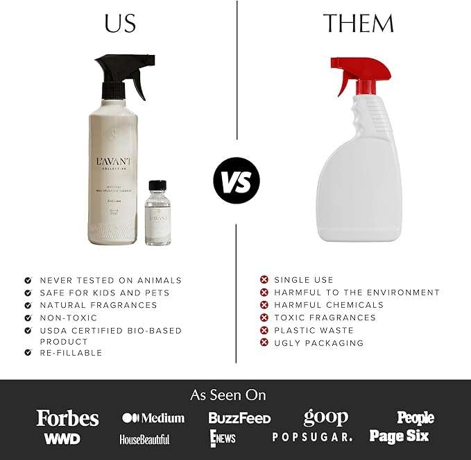 L'AVANT Collective Multipurpose Surface Cleaner | Provides a Powerful Clean to Remove Grease &amp Grime | Fresh Linen Scent (16 Fl oz)