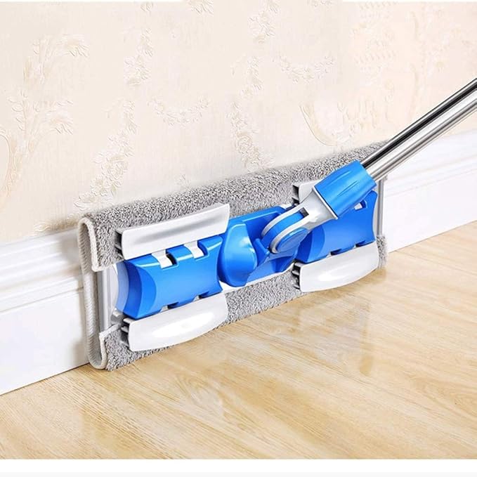 Microfiber Hardwood Floor Mop 7 Washable Reusable Flat Mops Cloths Pads for Wet or Dry Cleaning(Blue)