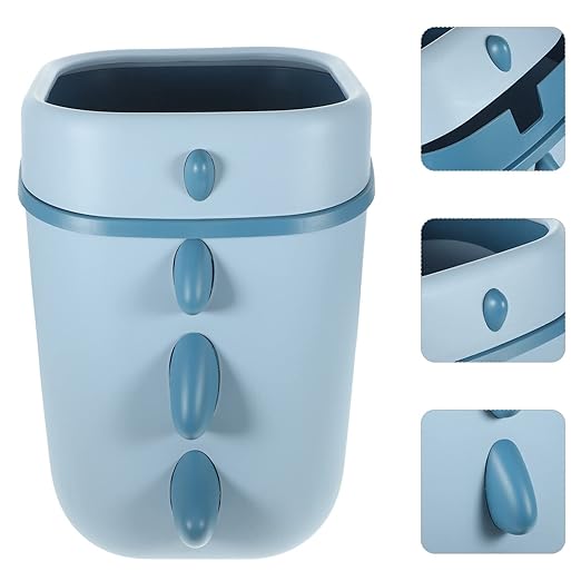 Cabilock Kitchen Trash can Dinosaur Trash Can Open Top Paper Wastebasket Tabletop Garbage Bin Round Countertop for Home Office Bathroom Kitchen Plastic Garbage Bin