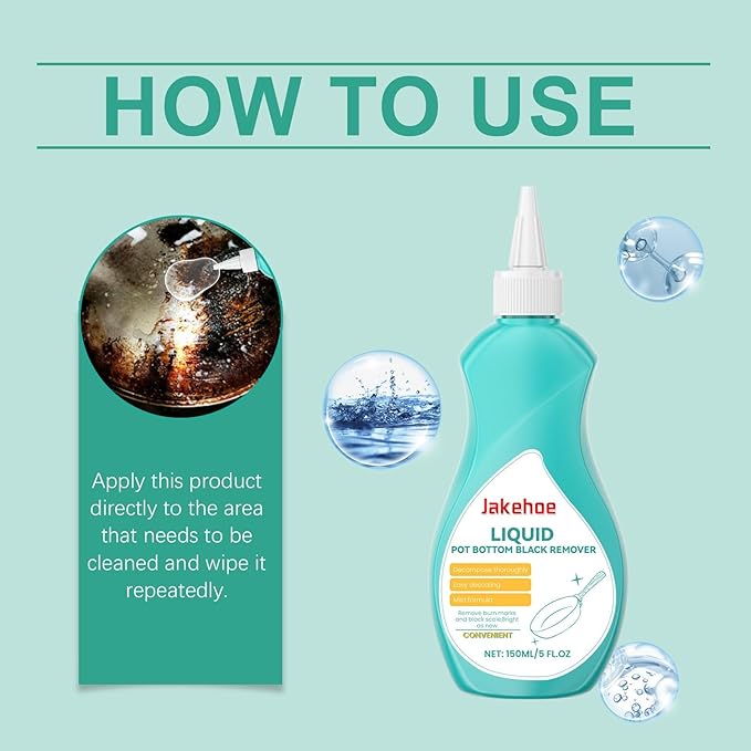 Pot Bottom Cleaner Kitchen Utensil Grease &amp Oil Stain Remover Polishing &amp Rust Prevention Multi-Effect Cleaning Liquid(3PCS)