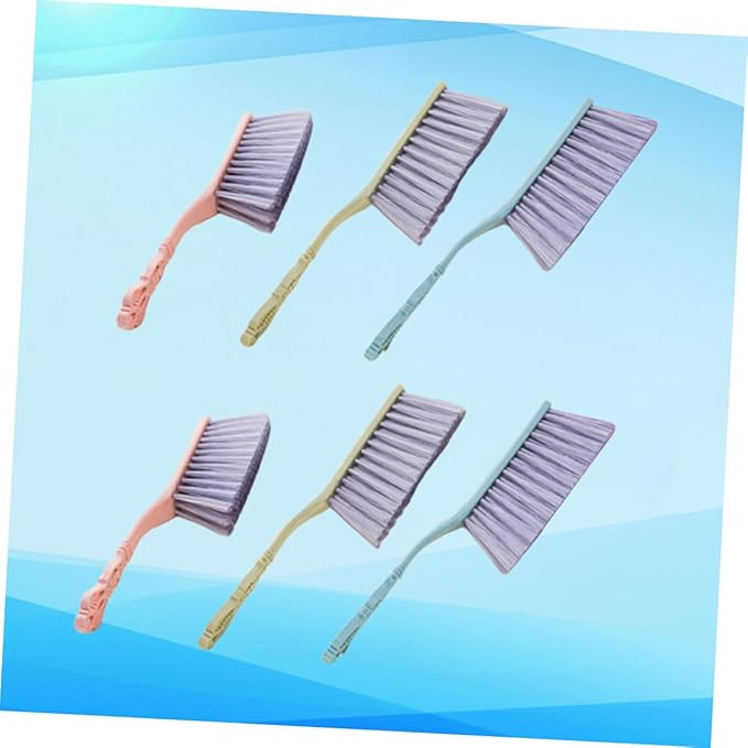 6pcs Thickened Hollow Handle Cleaning Brush Set Household Dusting and Sofa Cleaning Tools Multi-Color Bed and Upholstery Brushes for Home Use