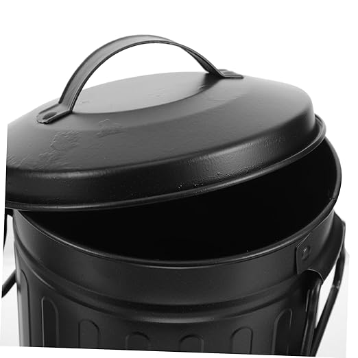 NUOBESTY Bucket Shaped Garbage Can Office Trash Bin Desktop Trash Bin Decorative Wastebasket Bedside Waste Can