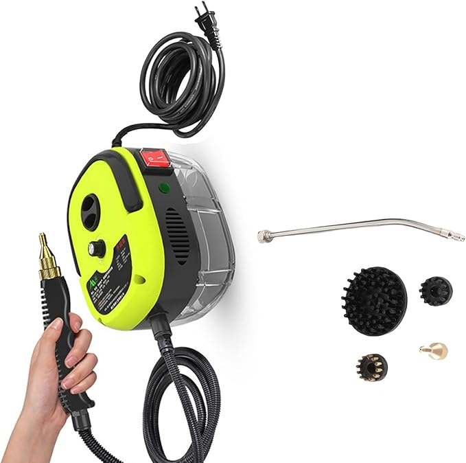 ZJchao Steam Cleaner 2500W Portable High Temperature Pressurized Steam Cleaning Machine Handheld Steam Cleaner Steam Cleaner for Home with Brush Heads for Kitchen Furniture Bathroom