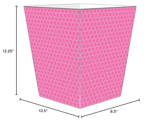 WB1747 - Mod Baby Circles Hot Pink Wastepaper Basket