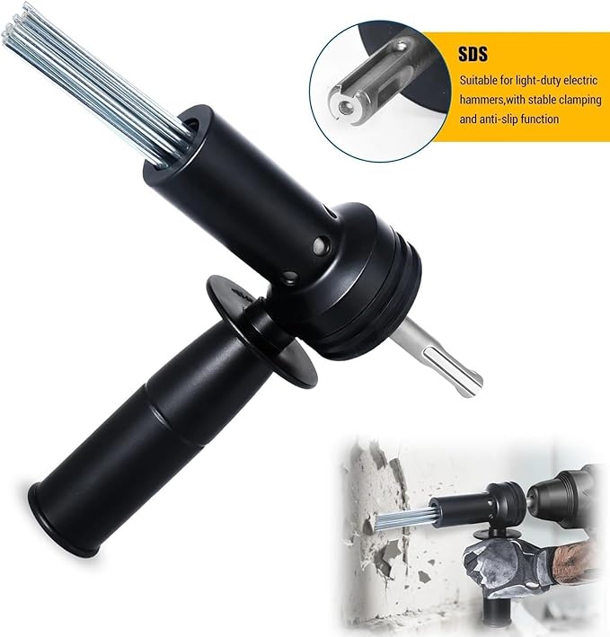 Electric Rust Scaler Electric Hammer with 18 Needles Concrete Rust Cleaner for Construction Home Industry Commercial Garage Concrete