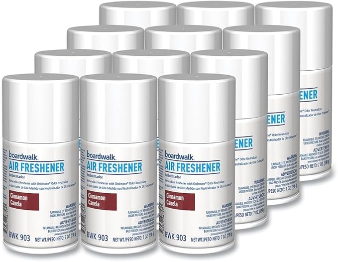 Boardwalk 1048767 7 oz Metered Air Freshener Refill - Cinnamon Sunset Scent (12/Carton)