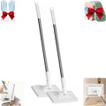Clip to Grip Mop No-Wash Mop with 8 Reusable Cloths Automatic Cloth Changing Mini Sweeper Mops No-Touch Dirty Cleaning Flat Dust Mops One-Click Disposable Mopstick for Floor (2pcs)