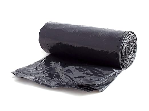 Aluf Plastics 44 Gallon Trash Can Liners (400 Count) - 36 x 46 - Thick 1.5 MIL Equivalent Black Trash Bags for Bathroom Kitchen Office Industrial Commercial Recycling and More