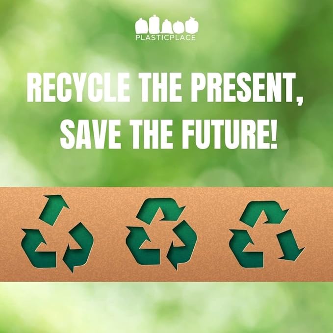 Plasticplace 12-16 Gallon Recycling Trash Bags │1.2 Mil │ Blue Garbage Bags │ 24” x 31” (250 Count)