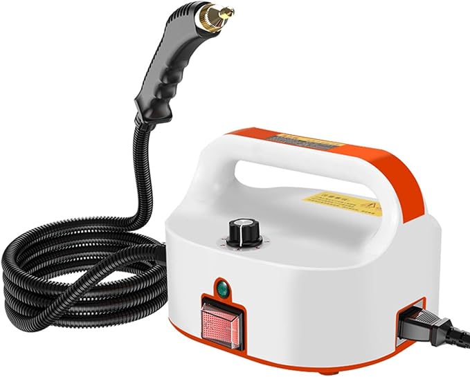 Portable Steam Cleaner 3800W Steam Shot Cleaner Handheld Steamer for Car Detailing High Heat Steamer for Couch Windows Furniture KitchenOrange