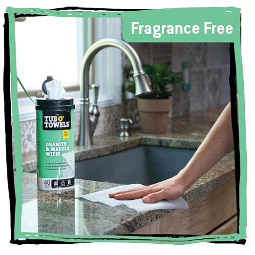 Tub O' Towels Granite &amp Marble Cleaning Wipes 7 X 8 40-Count Wipes 4-Pack
