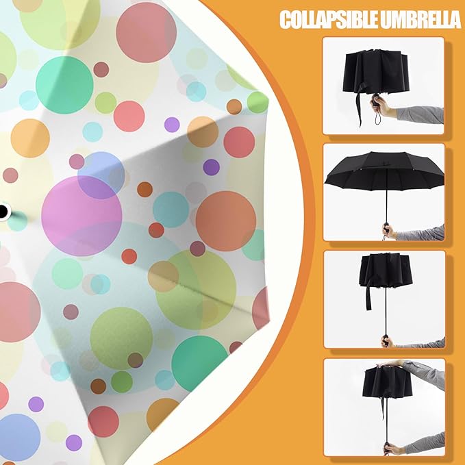 Small Compact Travel Automatic Folding Umbrella for Women Portable Lightweight Rain Wind UV Sun Shade