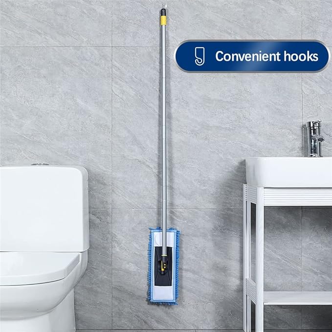 Flat Mop with Washable Pads Dry and Wet for Hardwood Tile Marble Floor Cleaning