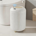 URALFA Automatic Bathroom Trash Can with Lid 3 Gallon Motion Sensor Trash Can Soft Close Removable Legs Touchless Trash Bin Smart Plastic Garbage Can for Bedroom Office Kitchen White