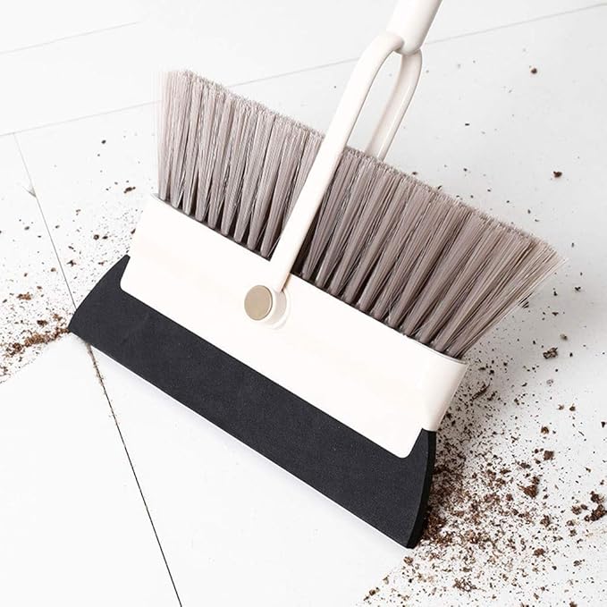 Dust Pan and Broom Cleans Combo Home Kitchen Room Office Lobby Floor Use Upright Stand up Dustpan Set