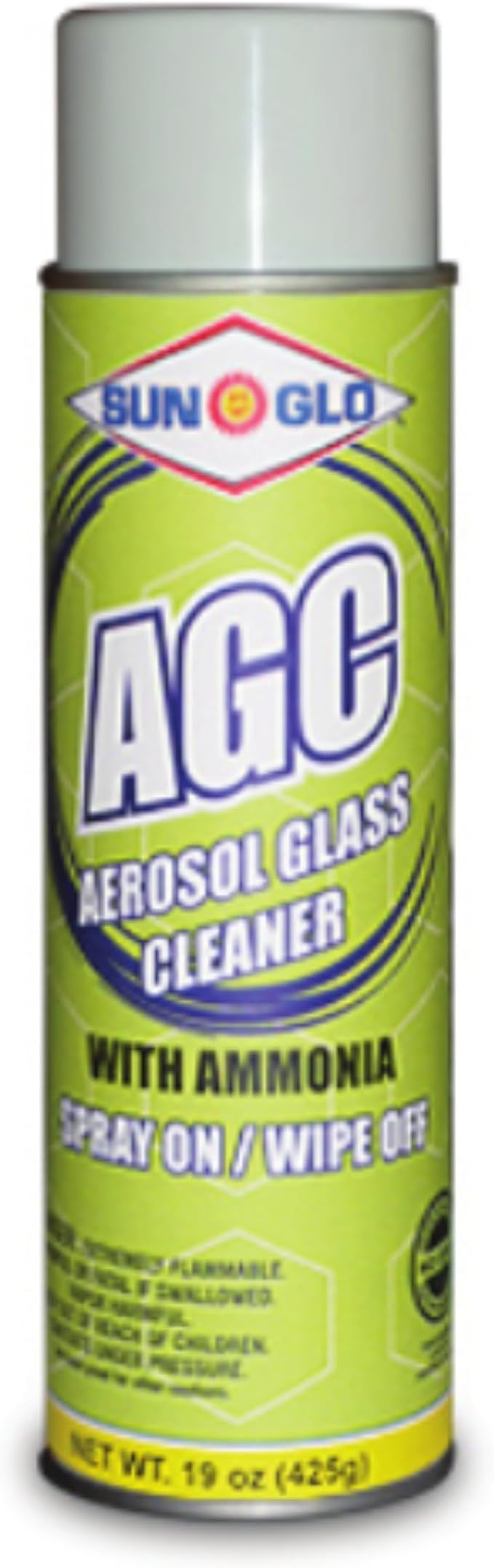 Sun-Glo Aerosol Glass Cleaner (AGC) - Ammonia Fortified Aerosol Glass &amp Multi-Surface Cleaner Spray Polish for All-Natural Sparkling Brilliant Streak-Free Shines