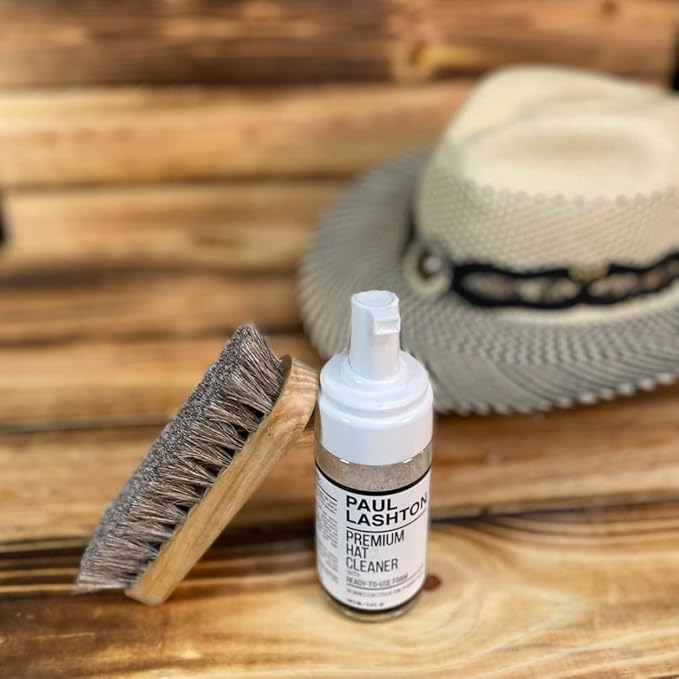CLEANER SET Hat care Premium Foam Cleaning Horsehair Cleaner Brush Safe on All Materials Designed for Cotton Wool Felt Straw Panama Montecristi Baseball Caps &amp More Refreshing Fragrance
