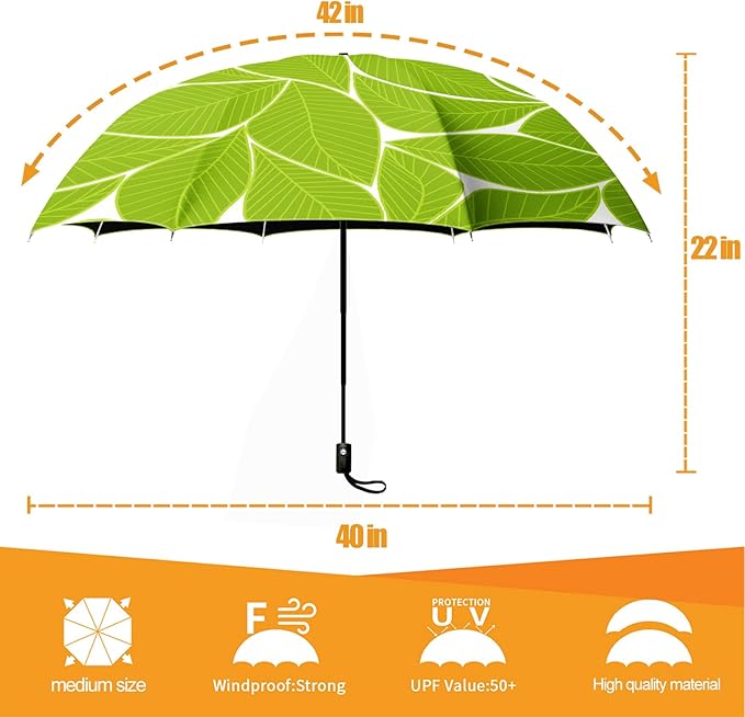 Small Compact Travel Automatic Folding Umbrella for Women Portable Lightweight Rain Wind UV Sun Shade