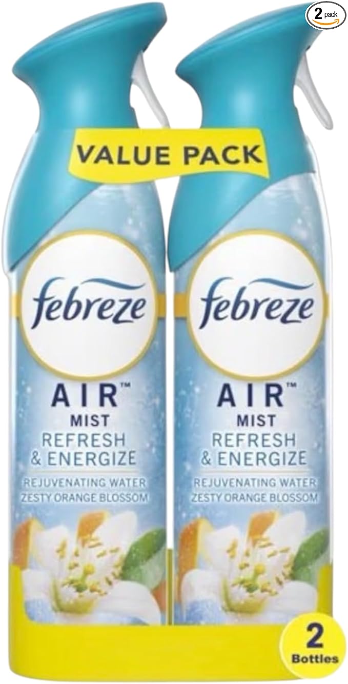 Air Freshener Room Spray Refresh &amp Energize Scent Zesty Orange Blossom 8.8 oz 2 Count