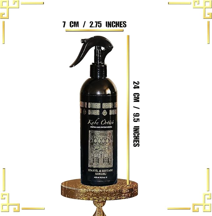 Islamic Holy Places Room Spray Air Freshener Kaaba’s Cover Scent Prayer Rug Spray Made With Essential Oils Plant-Derived And Other Thoughtfully Chosen Ingredients 13.50 Fl Oz (Kaaba)