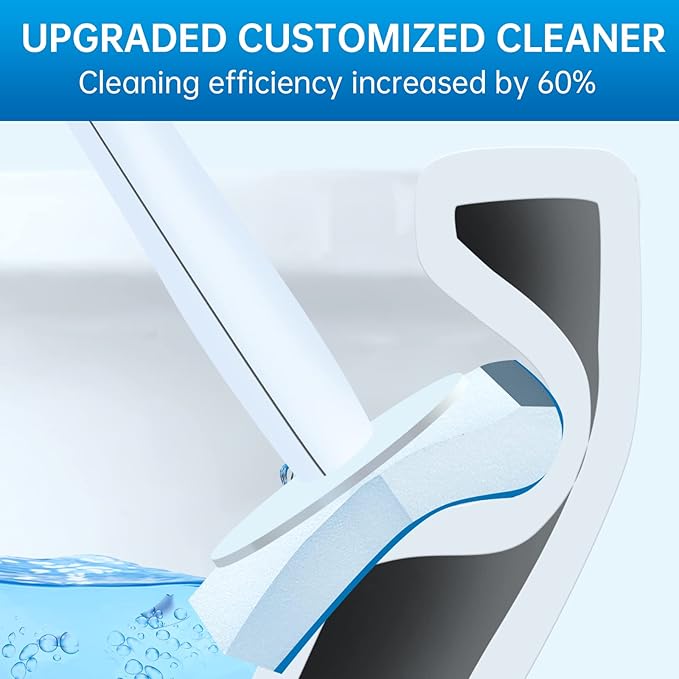 Aimery 40-Pack Disposable Toilet Brush Refill Pads – Effortless Cleaning No Mess Useful for Home &amp Bathrooms