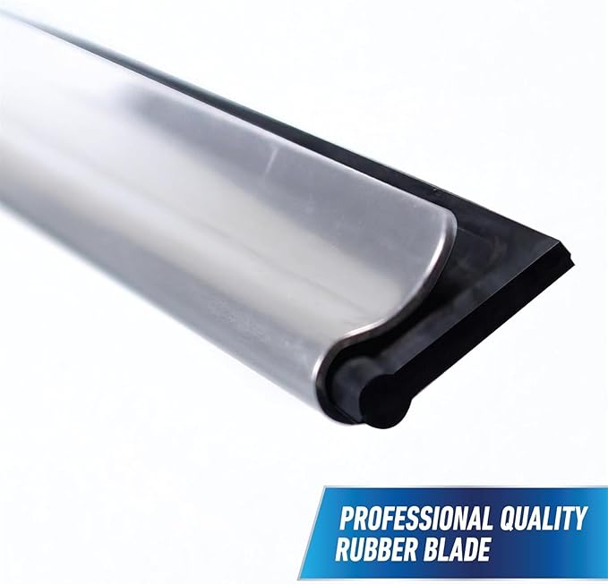 Scraping Glass Window Brush Style Glass Cleaning Wiper Single-Sided Window Cleaning Floor(Black 45cm)