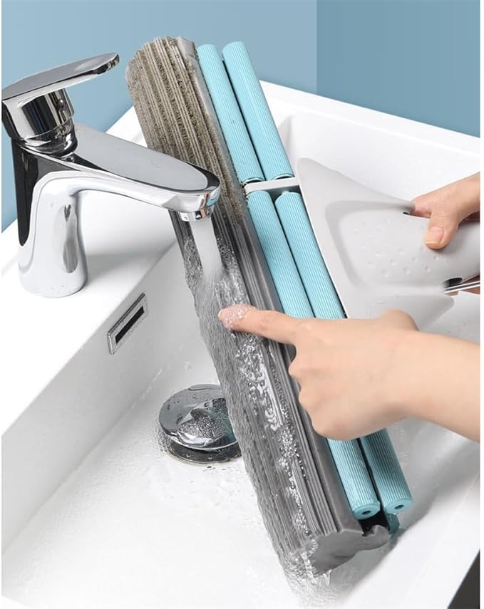 Roller Absorbent Rubber Sponge Mop Household Hand Free Large Lazy Squeeze