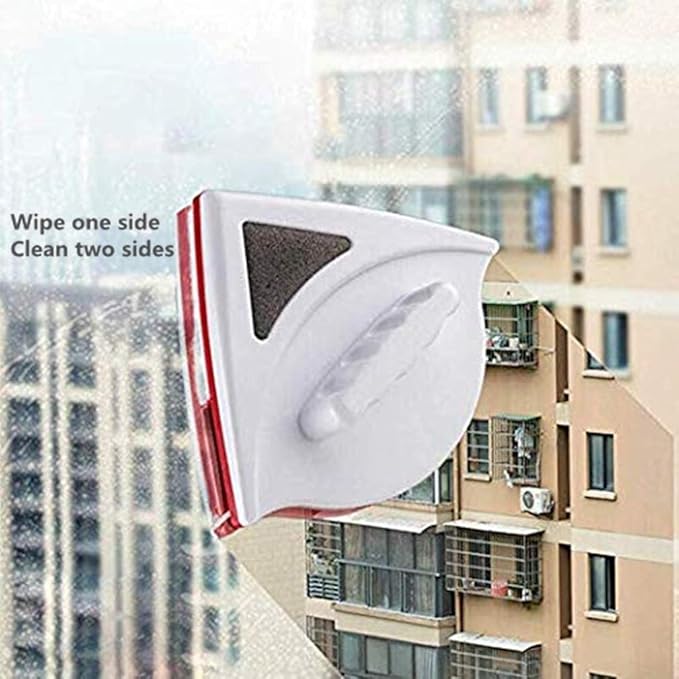 Double-side Magnetic Glass Wiper Window Cleaner Magnetic Glass Cleaning Tool Brush for Double Glazed Window Thickness 0.5-1 (15-24mm)