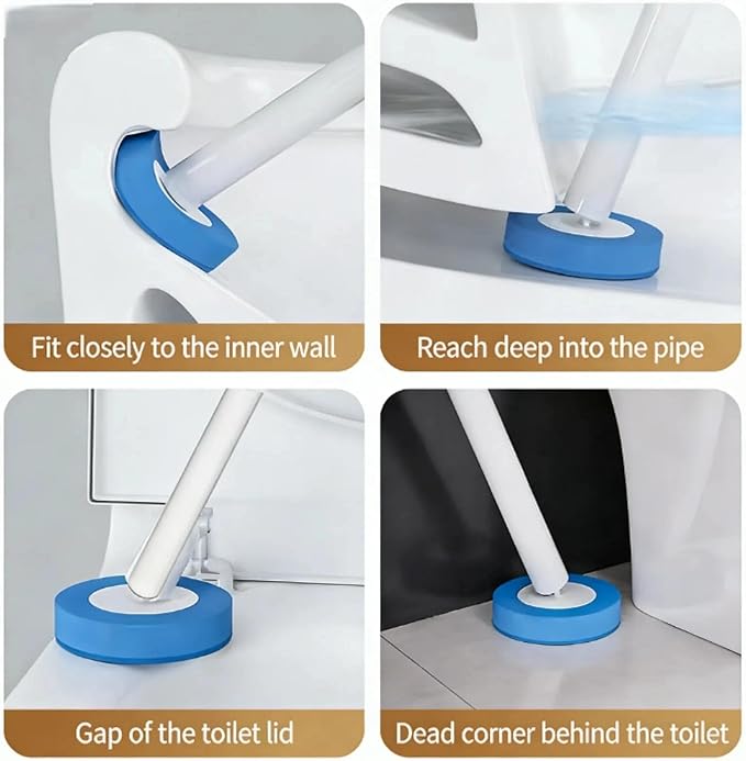 Disposable Toilet Brush Cleaning System Includes 56 Detergent Refills Hygienic Replaceable Brush Heads Wall-Mounted Rotating Holder Set Bathroom Maintenance Toilet Cleaner