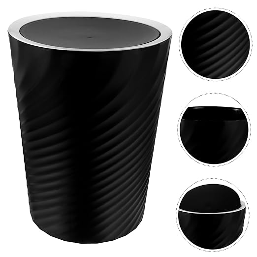 Small Trash Can with Cover Capacity Wastebasket for Bathroom Office Bedroom and More Compact Design for Easy Use Odor
