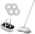 Cordless Electric Spin Mop Power Mop with 4 Floor Scrubber Pads/Automatic Cleaning Bucket/Water SprayerLightweight &amp RechargeableSuitable for Wooden Marble Tile Hardwood Floor.