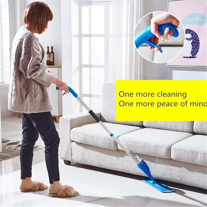 Floor Mop Floor with Reusable Microfiber Pads 360 Degree Handle Kitchen Mopa Sweeper Broom Mop.