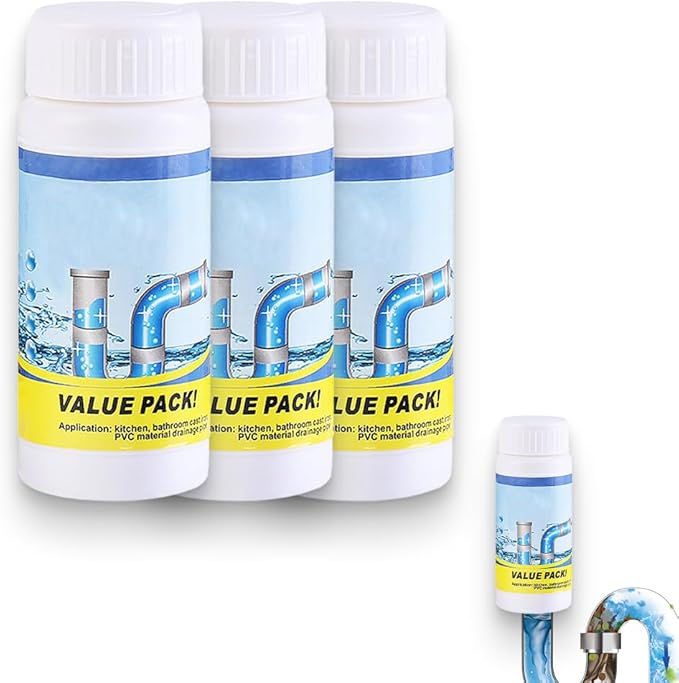 2025 Upgrade Sink and Drain Cleaner Powerful Sink Drain Cleaner Multi-functional Drains Cleaners Fast Foaming for Kitchen Toilet Pipeline Quick Cleaning Tool (3PCS)
