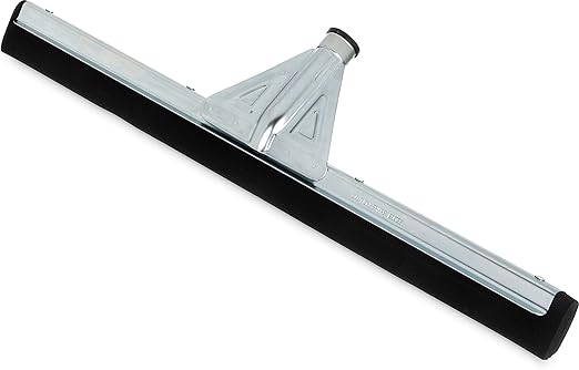 SPARTA Flo-Pac Floor Rubber Squeegee Window Squeegee with Reinforced Metal Frame for Floor Bathroom Kitchen Concrete Tile Garage Commercial Use 22 Inches Black (Pack of 10)