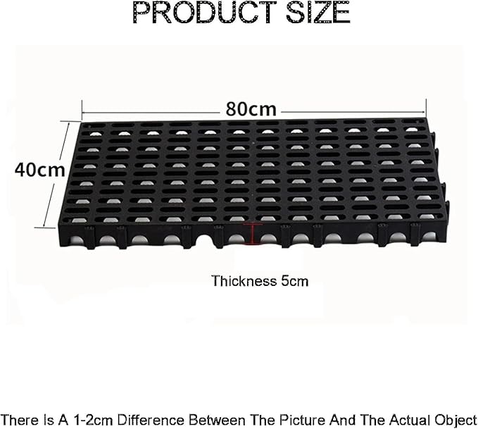 Trench Drainage GrateDrain Covers OutdoorDrainable Interlocking Floor Tile Modular Tiles 40x80x5cm Multicolor Pack Of 4(Black)