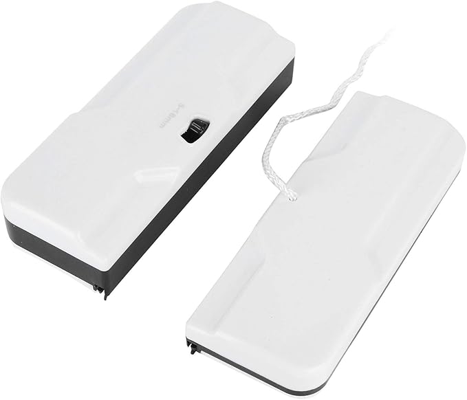 Window Cleaner Magnetic Window Cleaner Adjustable Double-Sided Glass Wiper Cleaning Tool(White)