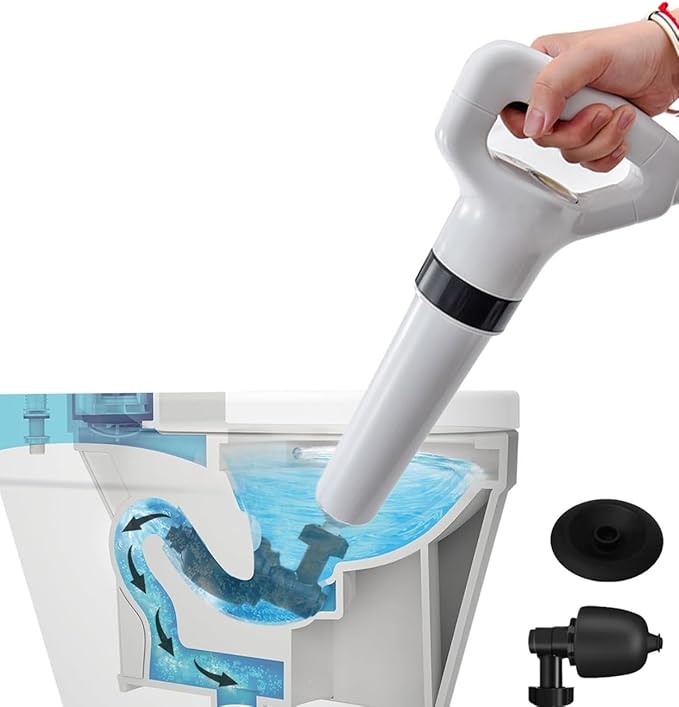 High Pressure Toilet Plunger Drain Unblocker Powerful Manual Pneumatic Dredge Equipment Air Drain Blaster Cleaner for Kitchen Bathroom Clogged Pipe