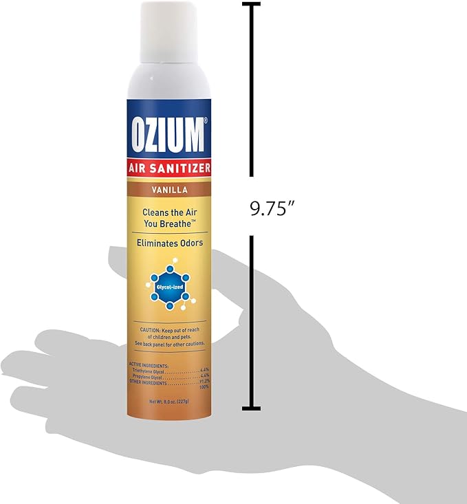 Ozium Air Sanitizer &amp Odor Eliminator 3 Pack (8 Oz.) + Ozium Odor Eliminating Gel 4 Pack (4.5 Oz.) Outdoor Essence