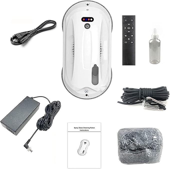 Window Cleaning RobotAutomatic Cleaner Vacuum with 50ml Large Water Tank Auto Spraywith via APP &amp Remote Controlfor Outdoor/Indoor Windows