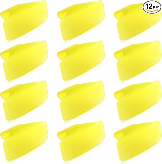 LemonRoad 12 Pack Toilet Bowl Deodorizer Rim Hanger Air Freshener Fruity Scent Toilet Bowl Fresheners for Bathroom Car Wardrobe (Yellow)