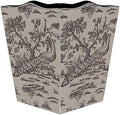 Marye-Kelley WB667-Peacock Toile Wastepaper Basket