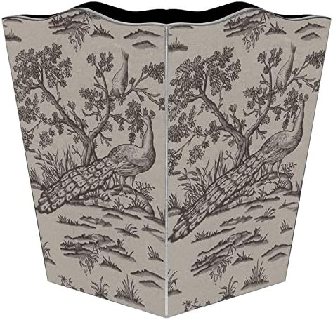 Marye-Kelley WB667-Peacock Toile Wastepaper Basket