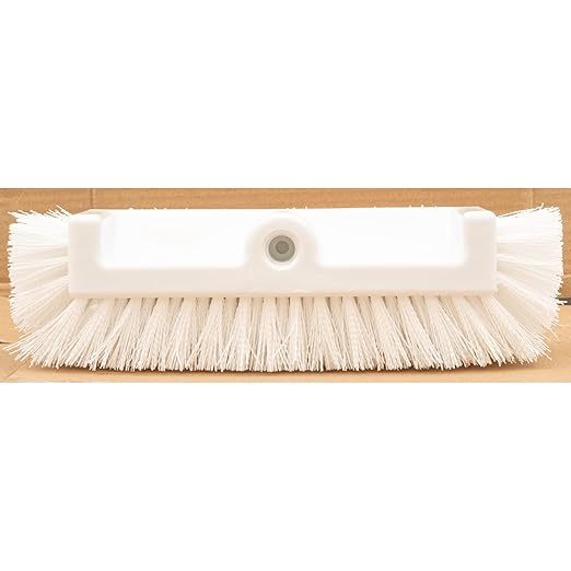 SPARTA Multi-Level Tile Scrub Brush 12 Wide Brush Head Heavy-Duty Tile Cleaning Brush with End Bristles for Commercial Tiles Tubs and Floor Plastic 12 Inches White