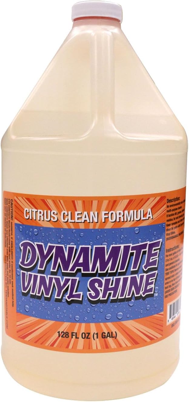 TentandTable Dynamite Vinyl Shine Citrus Cleaner for Party Tents Inflatables Bounce Houses Water Slides - Multi-Surface Stain and Grime Remover