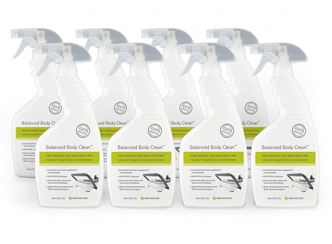 Balanced Body Clean Home Cleaning and Pilates Equipment Cleaning Supplies for Home Gym and Studio Use 650 ml (22 fl oz) 8 Pack