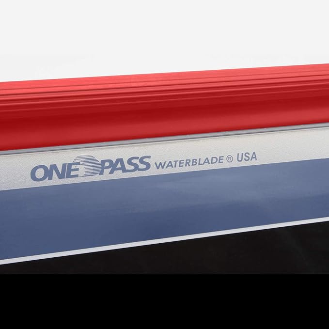 One Pass Classic 12 Waterblade Silicone T-Bar Squeegee Red - Made in USA (Red)